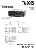 Sony TA-D905 - Service Manual 